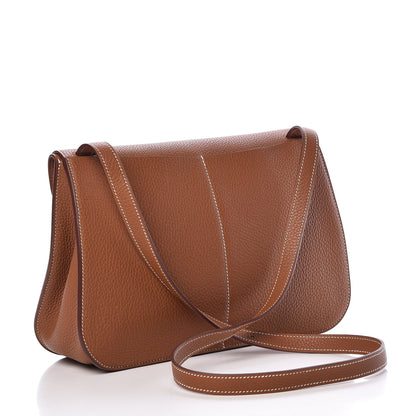 Hermes Taurillon Clemence Halzan 31 Gold 3 of 10