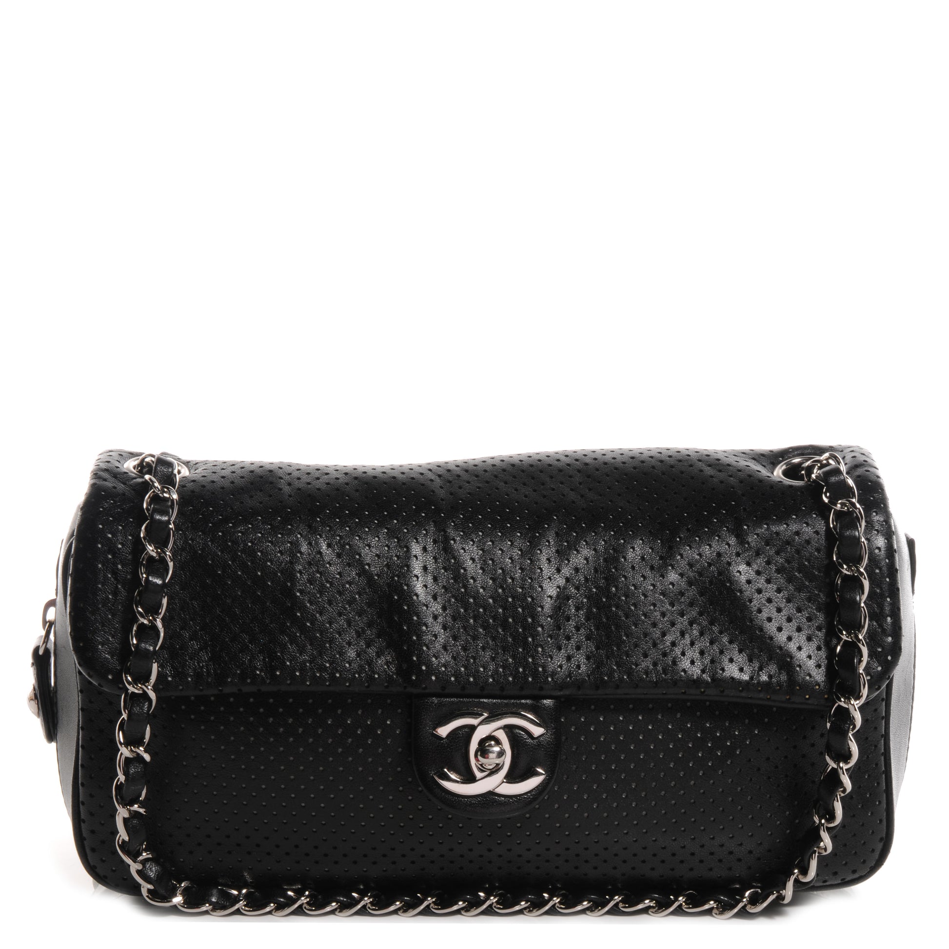 Chanel Lambskin Perforated Medium Baseball Spirit Black 1 of 8