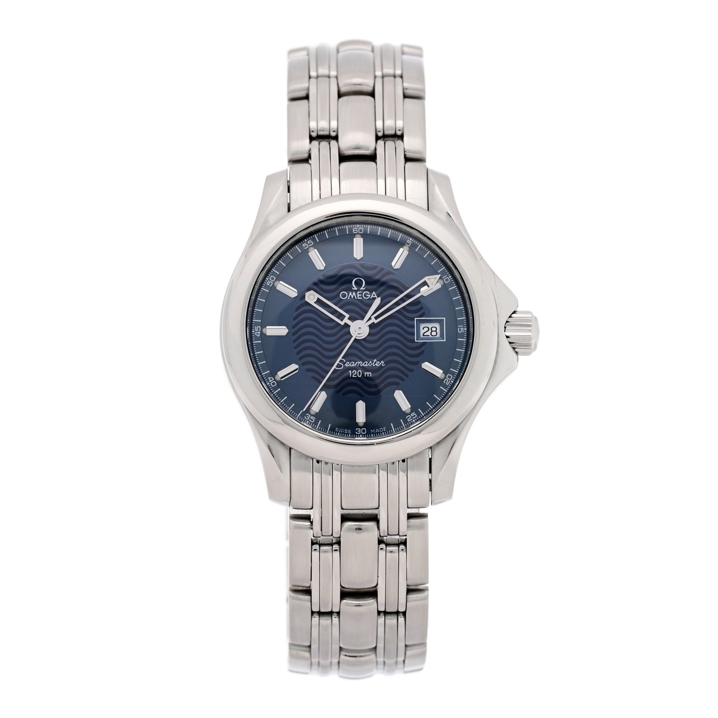 Stainless Steel 28mm Seamaster 120M Quartz Watch Blue 2571.81.00