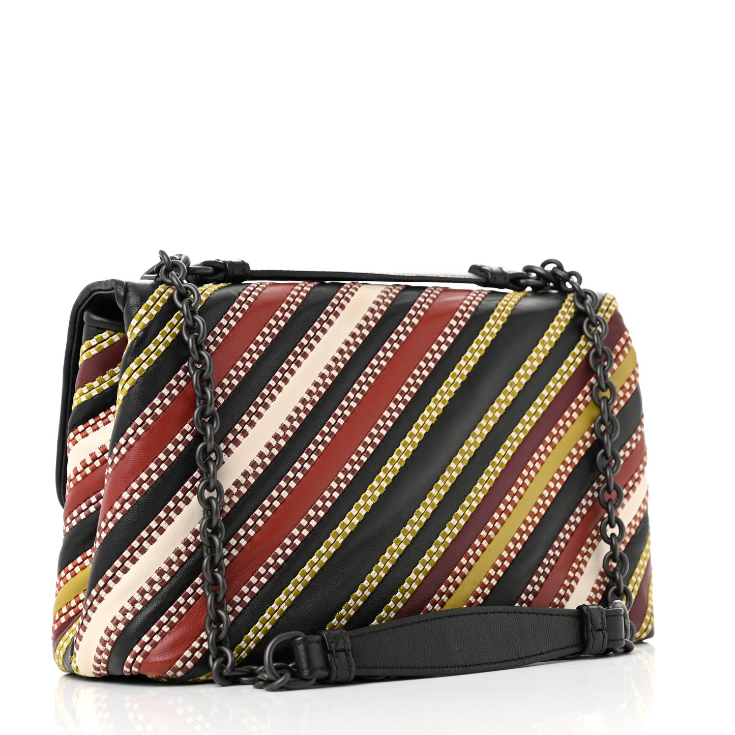 Nappa Intrecciato Embroidered Olimpia Red Green Multicolor