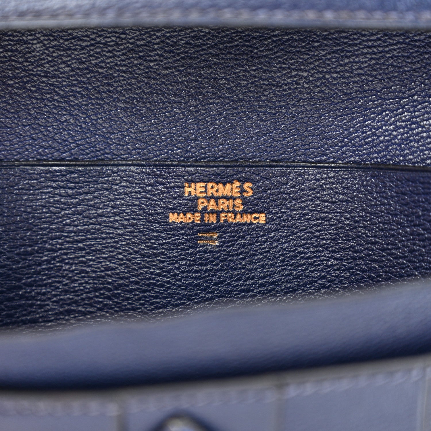 Hermes Lizard Bearn Gusset Wallet Bleu Saphir 7 of 17