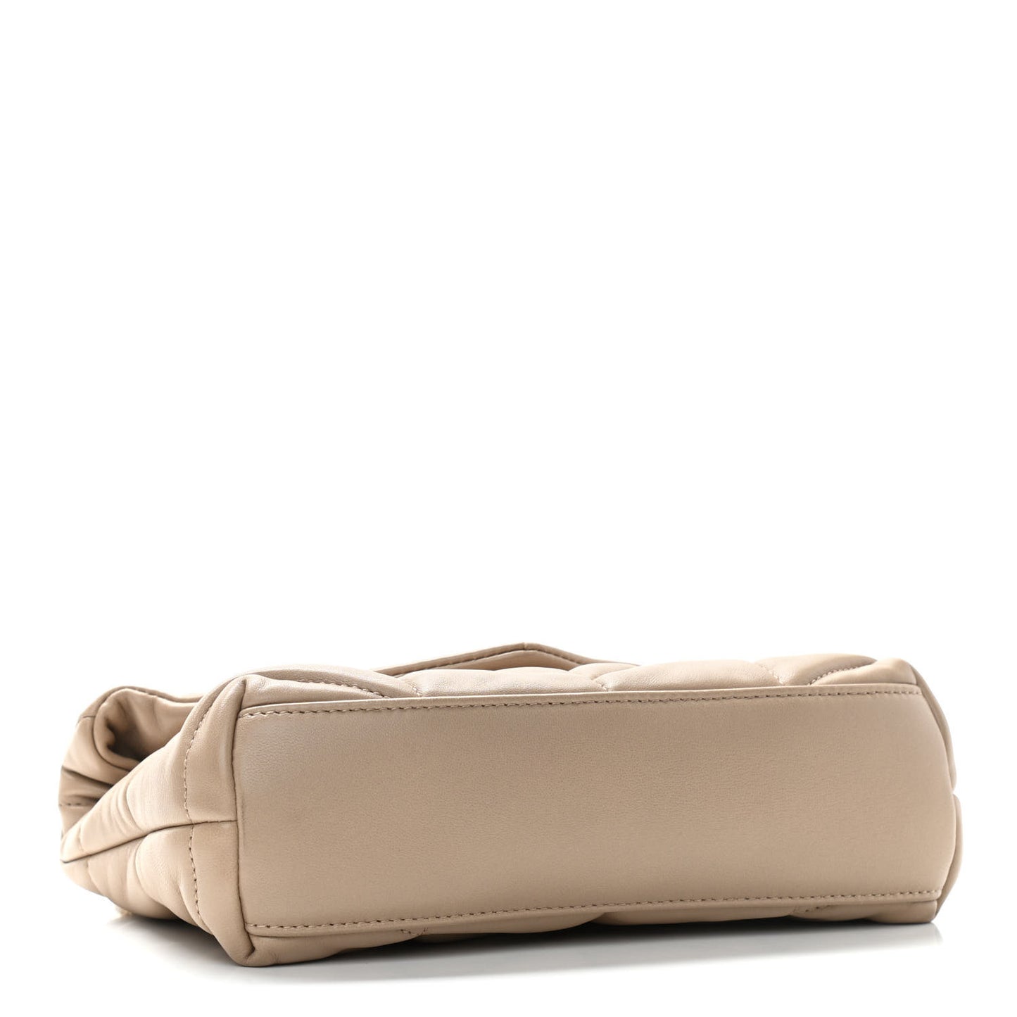 Lambskin Quilted Toy Loulou Puffer Monogram Chain Satchel Nude Powder