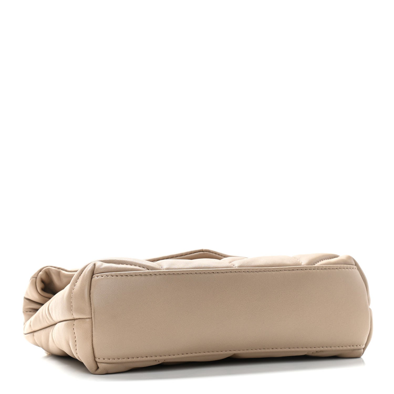 Saint Laurent Lambskin Quilted Toy Loulou Puffer Monogram Chain Satchel Nude Powder 3 of 10
