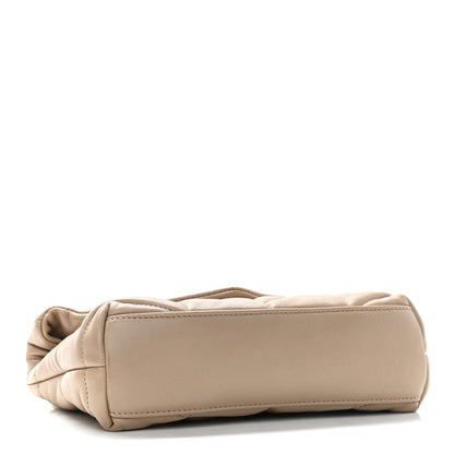 Saint Laurent Lambskin Quilted Toy Loulou Puffer Monogram Chain Satchel Nude Powder 3 of 10