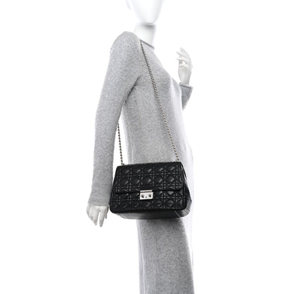 Christian Dior CHRISTIAN DIOR Lambskin Cannage Small Miss Dior Flap Black 2 of 10