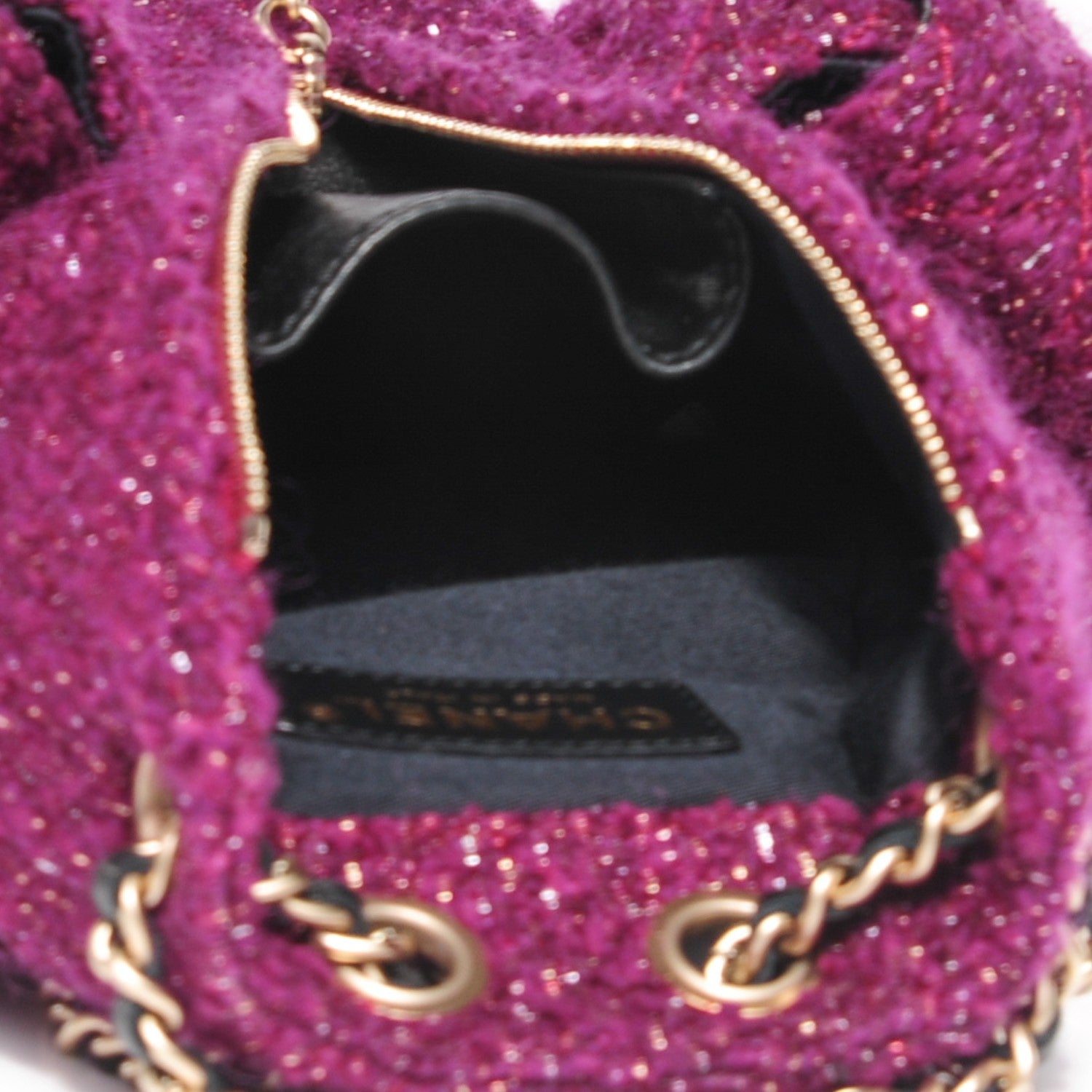 Chanel Tweed Mini Backpack is Back Plum 8 of 8