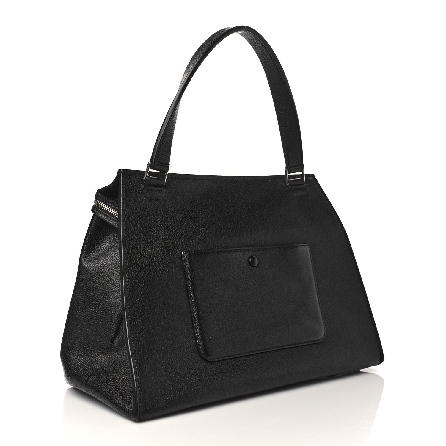 Celine Supple Calfskin Medium Edge Shoulder Bag Black 3 of 7