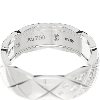 Chanel 18K White Gold Diamond Small Coco Crush Ring 56 7.75 5 of 6