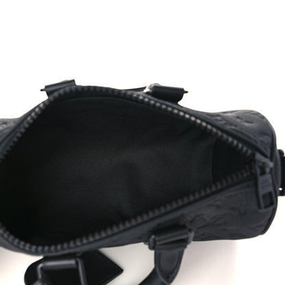 Louis Vuitton Monogram Taurillon Keepall Bandouliere 25 Black 5 of 9