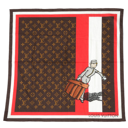 Louis Vuitton Cotton Monogram Groom Bandana Scarf Red 2 of 5