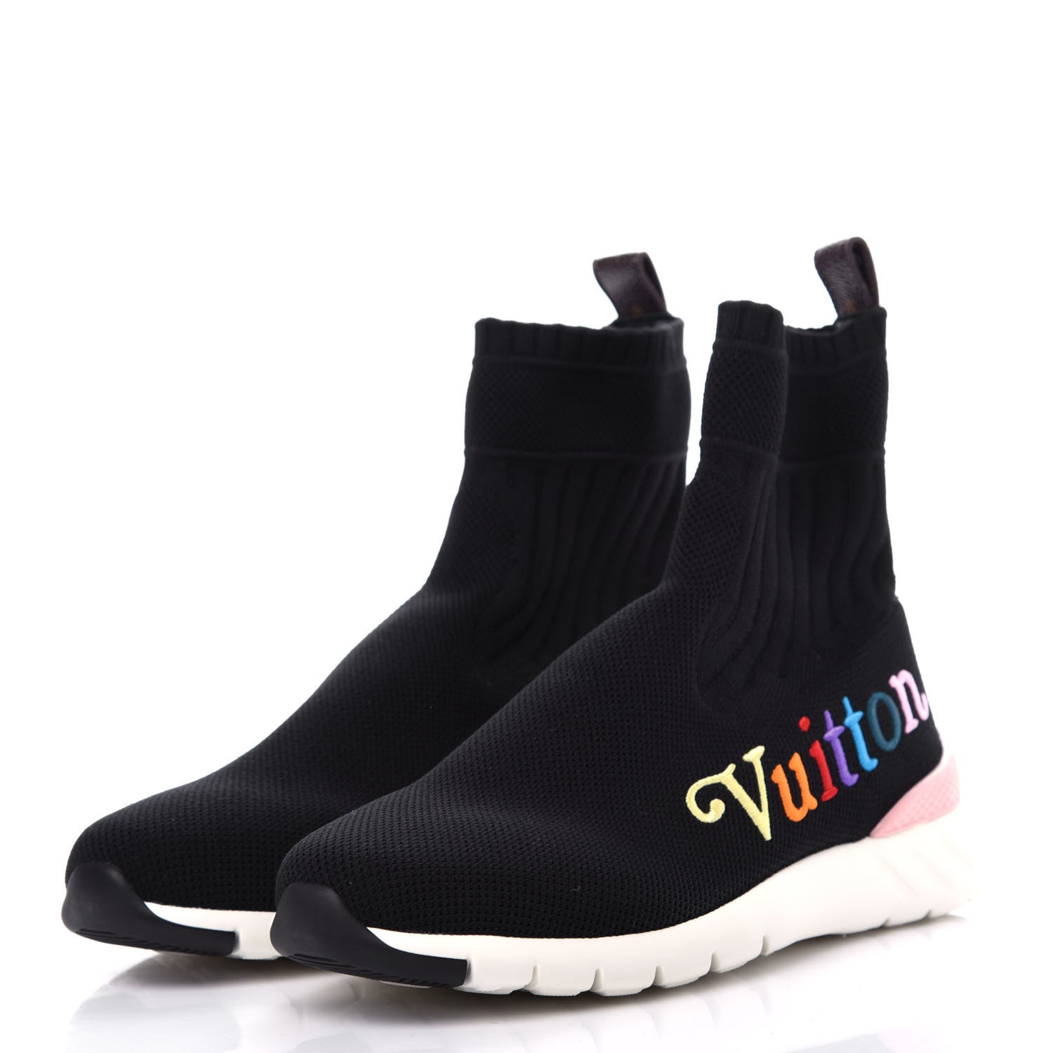 Louis Vuitton Stretch Fabric Aftergame Wave Sneaker Boots 37 Black 3 of 10