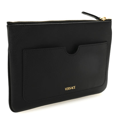 Versace Grained Calfskin La Medusa Pouch Black 3 of 8