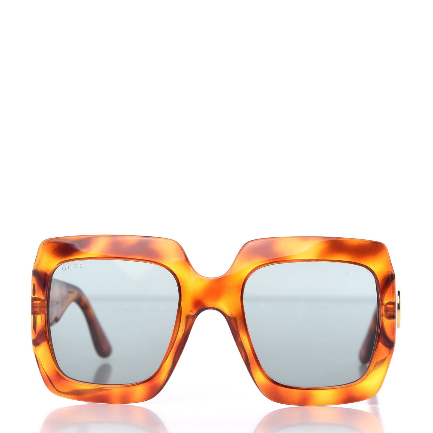 Acetate Square Frame Sunglasses GG 0053S Havana