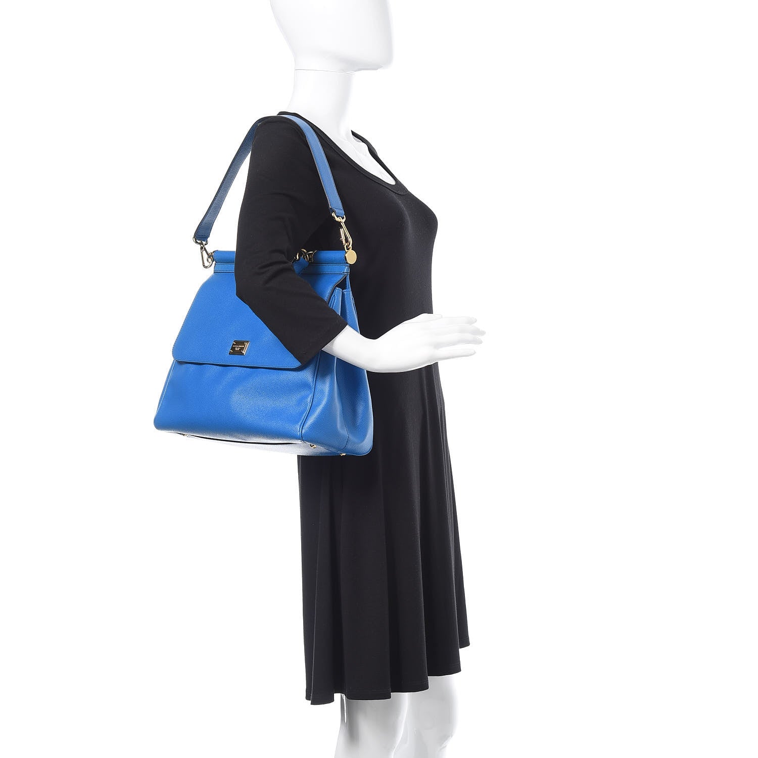 Dolce & Gabbana Dauphine Large Miss Sicily Satchel Blue 2 of 11