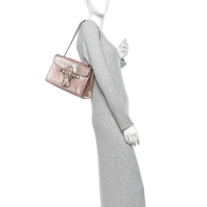 Gucci Shine Guccissima Medium Emily Chain Shoulder Bag Dark Cipria 2 of 11