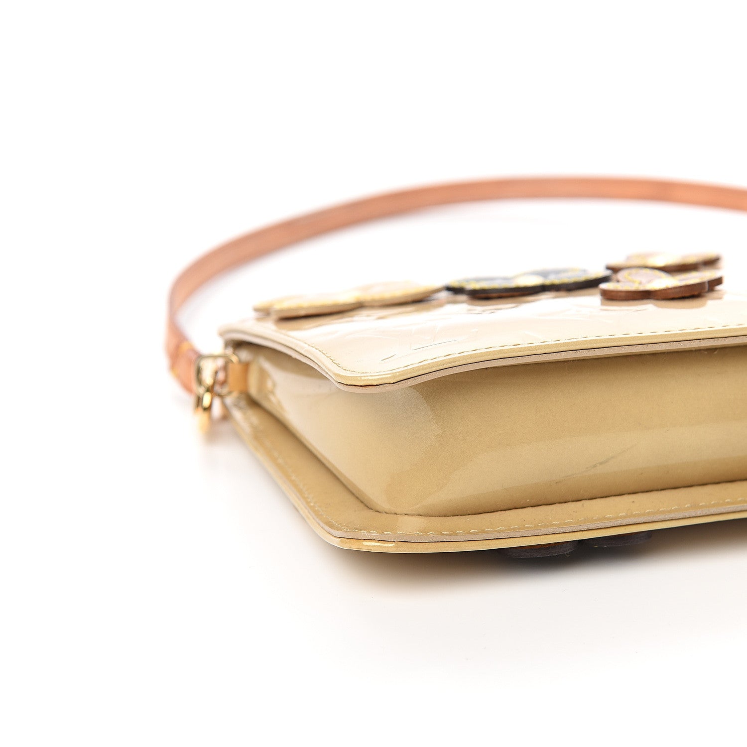 Louis Vuitton Vernis Lexington Fleurs Pochette Beige 8 of 10