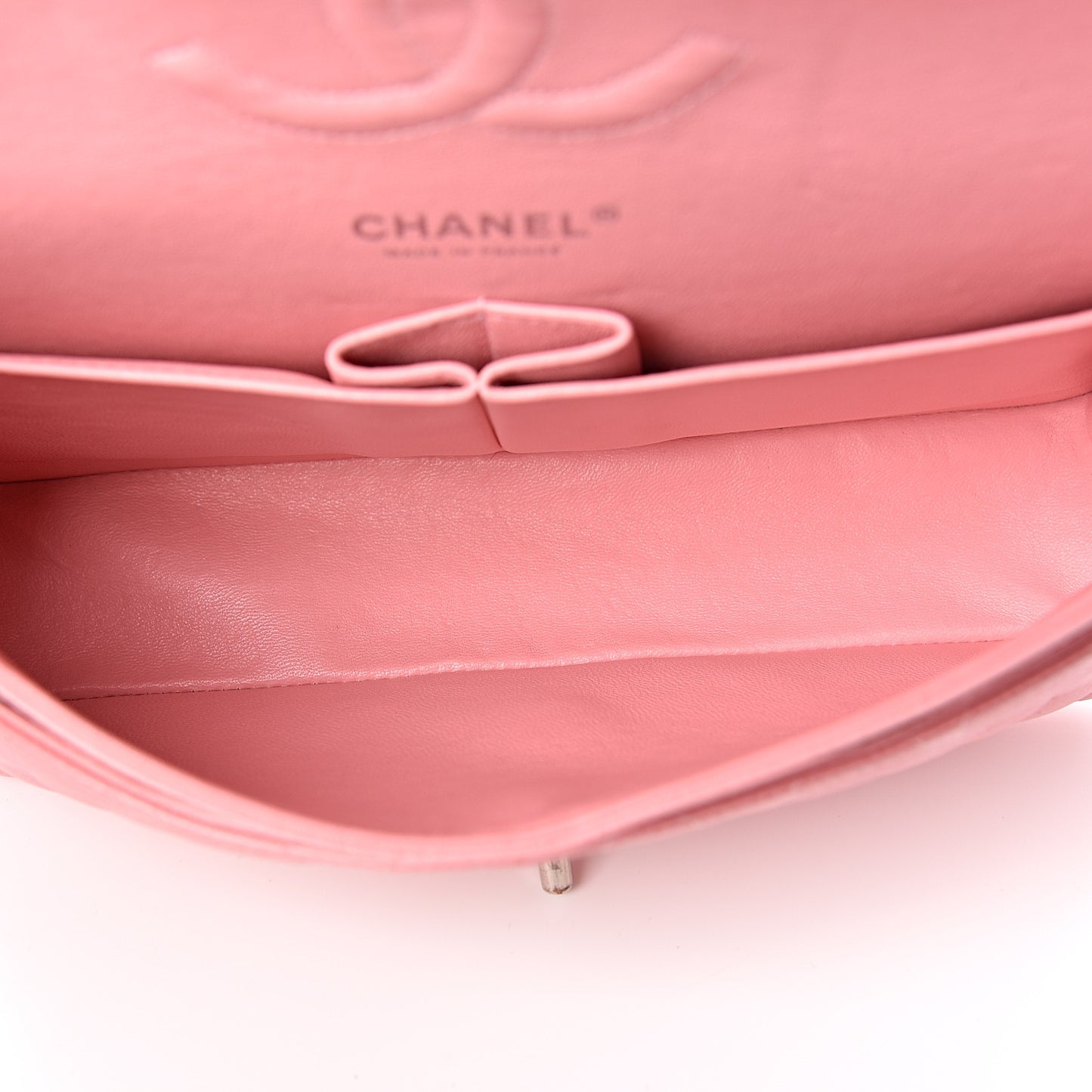 Caviar Quilted Medium Double Flap Pink