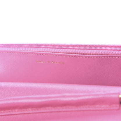 Chanel Caviar Quilted Wallet on Chain WOC Pink 7 of 11