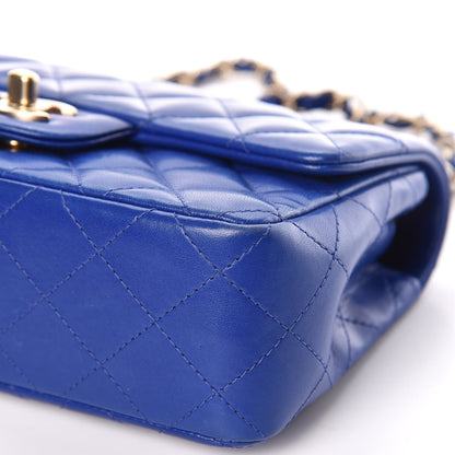 Chanel Lambskin Quilted Mini Rectangular Flap Dark Blue 6 of 14