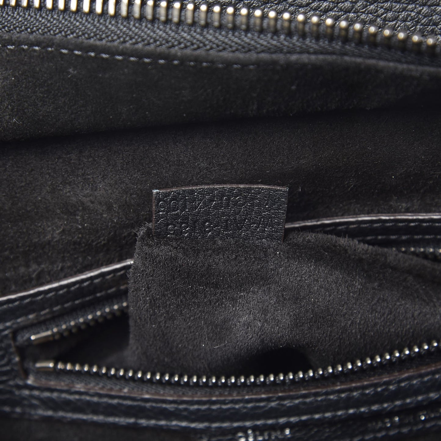 Drummed Calfskin Micro Luggage Black