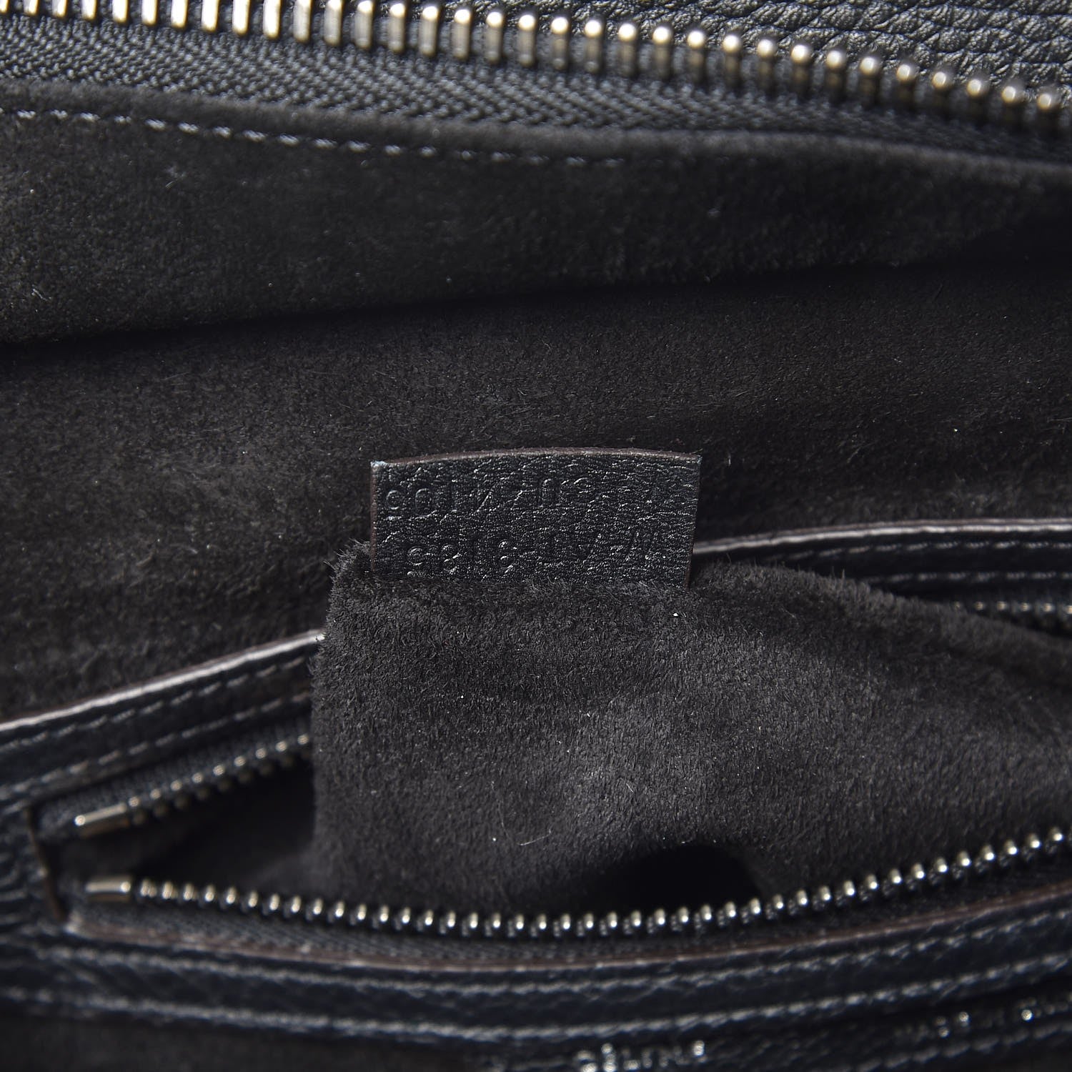 Celine Drummed Calfskin Micro Luggage Black 7 of 10