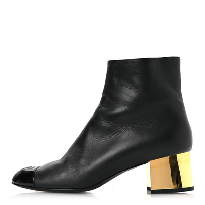 Chanel Mixed Fibers Lambskin Patent Calfskin Convertible High Boots 38 Black 2 of 22