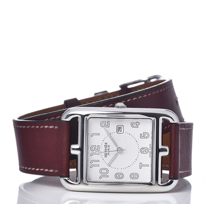 Hermes Stainless Steel Barenia 29mm Cape Cod Double Tour Quartz Watch Rouge H 3 of 6