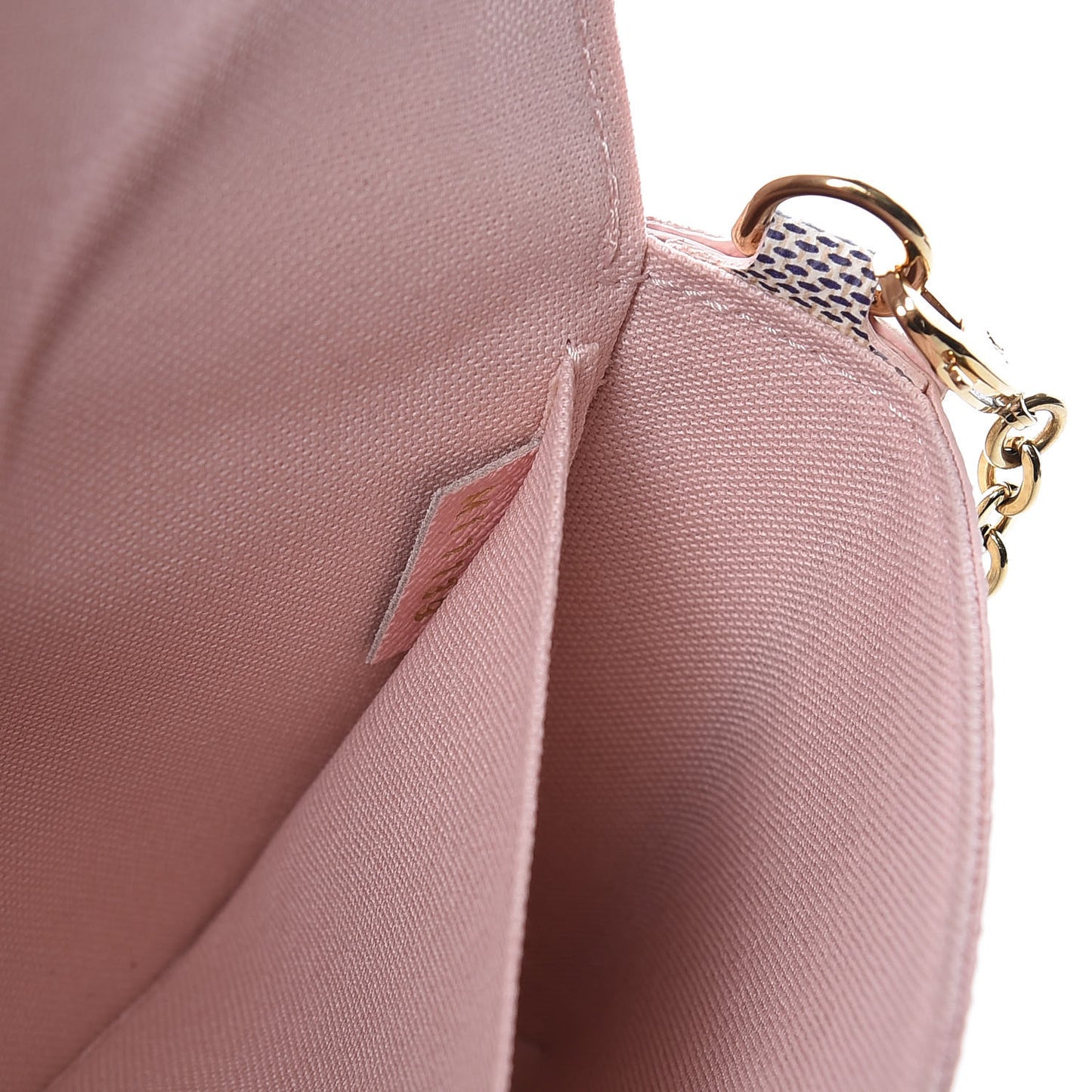 Damier Azur Calfskin Pochette Felicie Eau de Rose