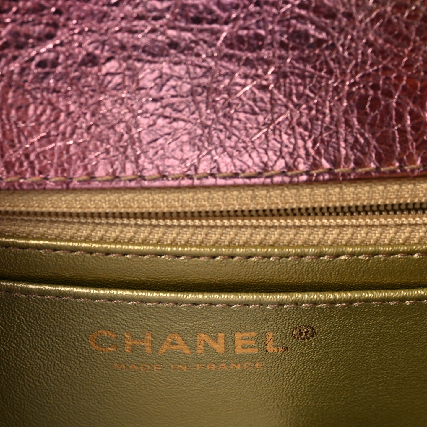 Metallic Goatskin Quilted Mini 2.55 Reissue Flap Multicolor