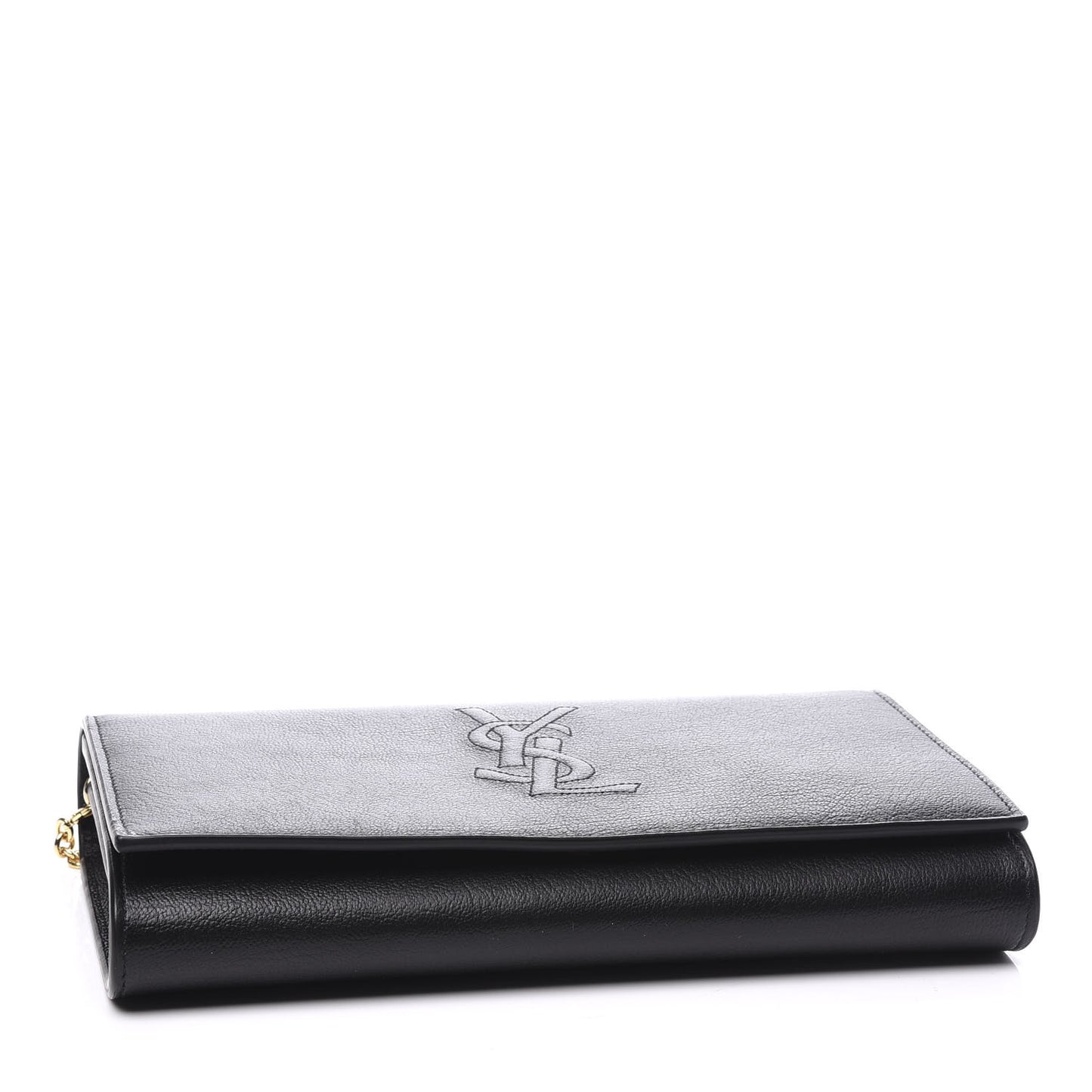 Calfskin Monogram Belle de Jour Chain Clutch Black
