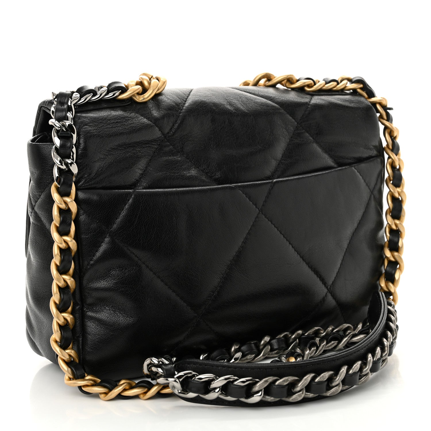Chanel Goatskin Quilted Medium Chanel 19 Flap Black 3 of 10