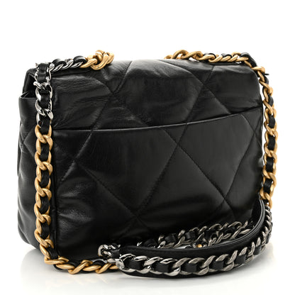 Chanel Goatskin Quilted Medium Chanel 19 Flap Black 3 of 10
