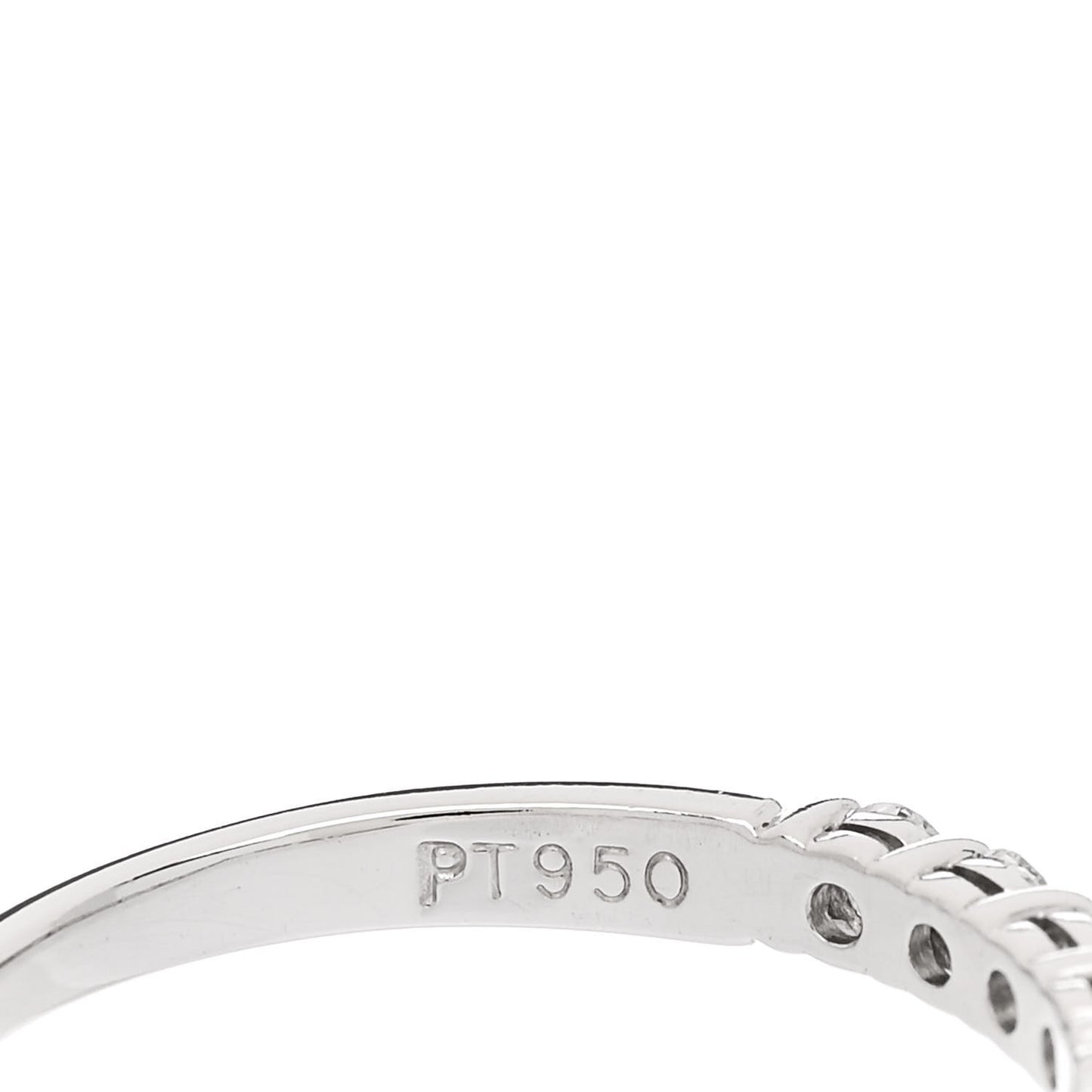 Platinum Diamond .27ct 2.2mm Half Circle Embrace Band Ring 49 5