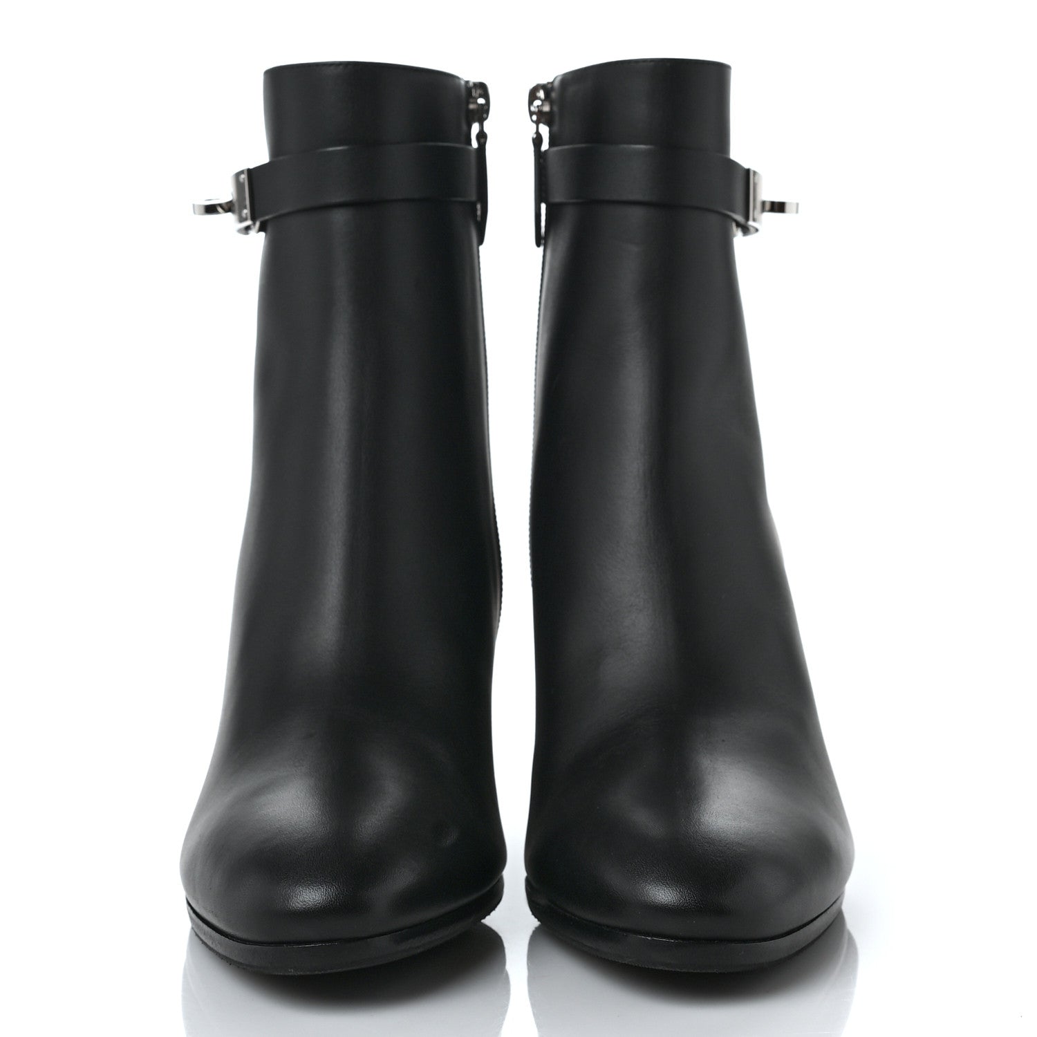 Hermes Calfskin Saint Germain Ankle Boots 37.5 Black 2 of 7