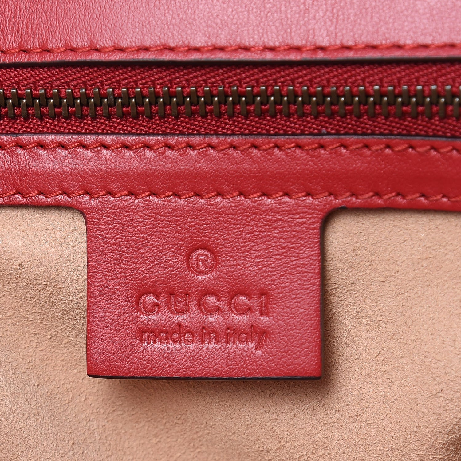Gucci Calfskin Matelasse Small GG Marmont Shoulder Bag Hibiscus Red 6 of 11