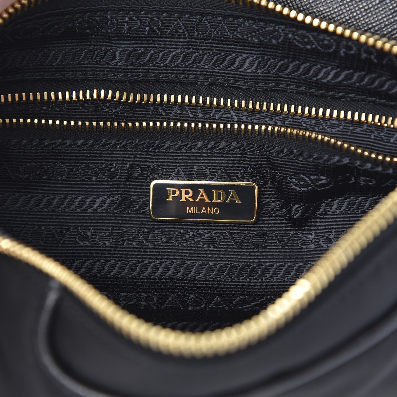 Prada Tessuto Nylon Saffiano Crossbody Bag Black 6 of 11