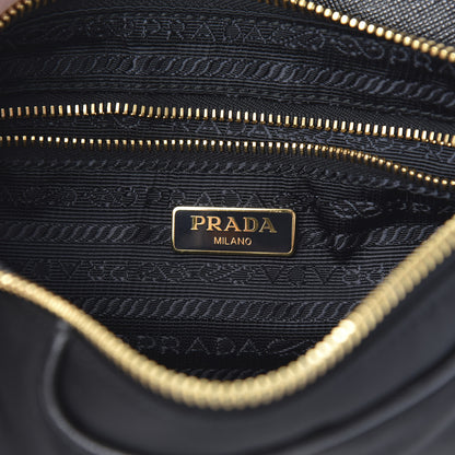 Prada Tessuto Nylon Saffiano Crossbody Bag Black 6 of 11