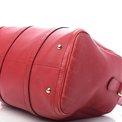 Gucci Calfskin Microguccissima Trim Medium Boston Raspberry Red 11 of 11