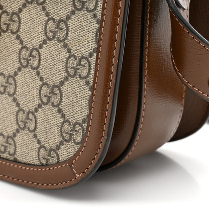 Gucci GG Supreme Monogram Horsebit 1955 Shoulder Bag Beige Brown Sugar 12 of 14