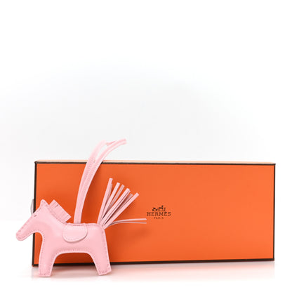 Hermes Milo Lambskin Rodeo Horse Bag Charm PM Rose Darling 4 of 4
