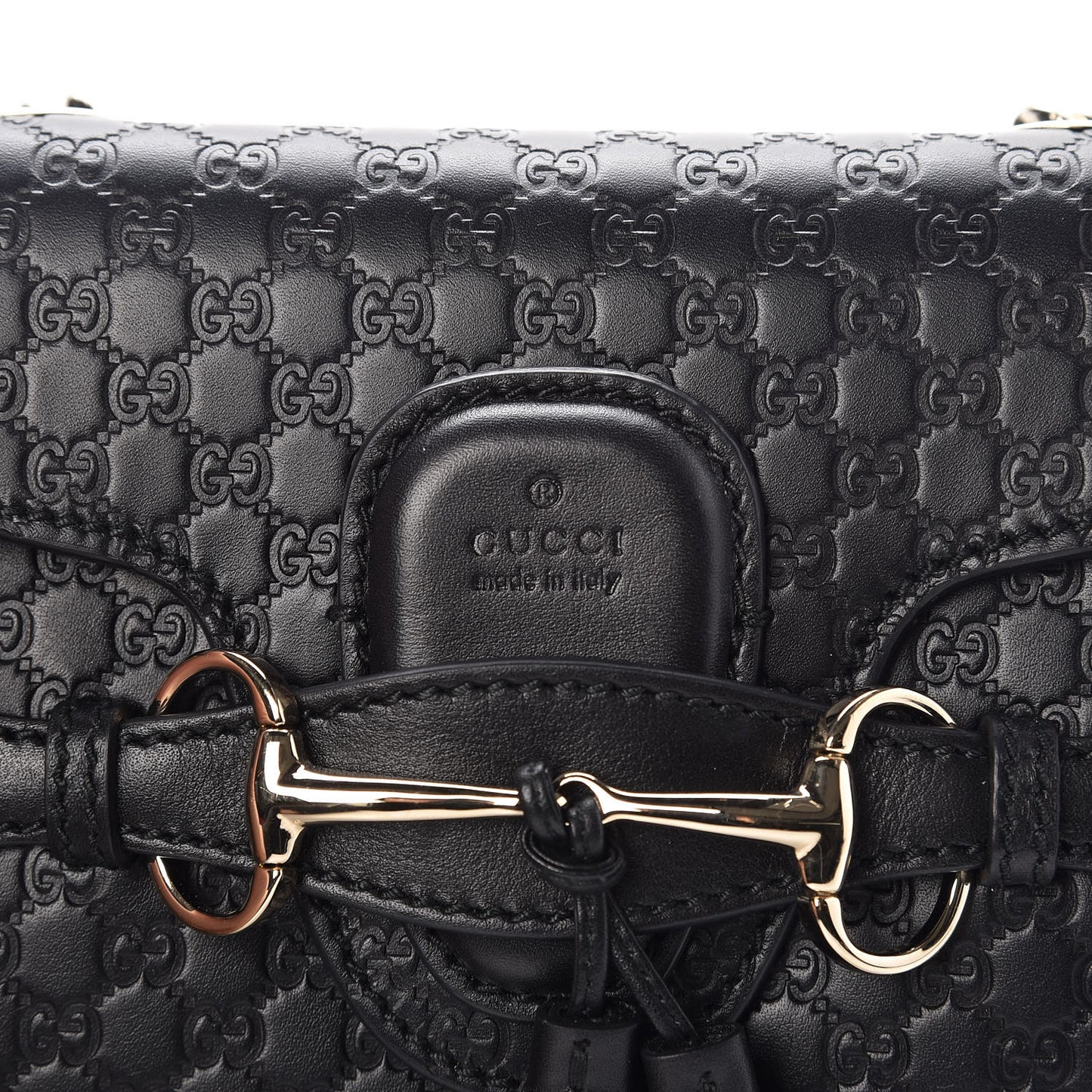 Microguccissima Mini Emily Shoulder Bag Black