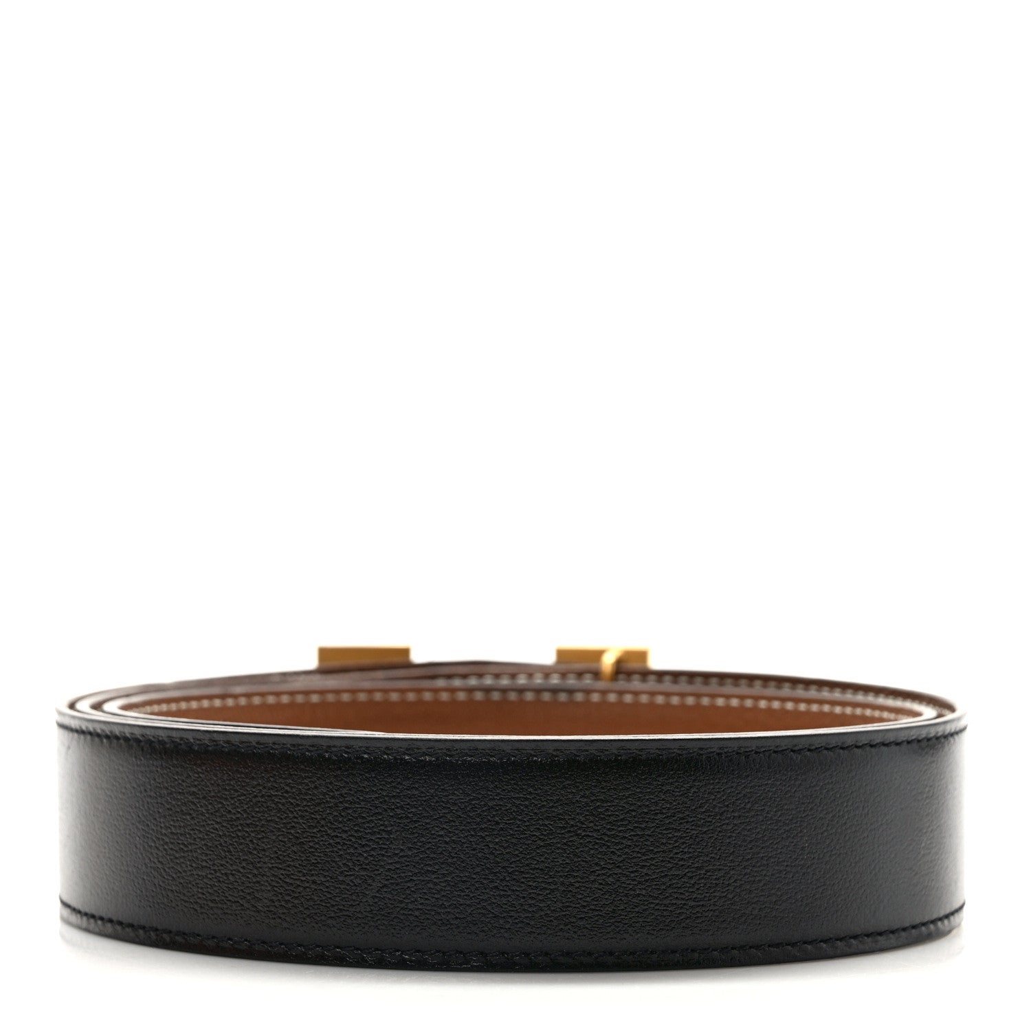 Hermes Box Togo 32mm H Belt 90 36 Black Gold 2 of 4