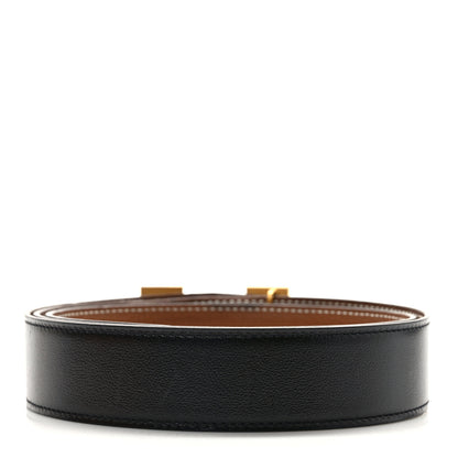 Hermes Box Togo 32mm H Belt 90 36 Black Gold 2 of 4