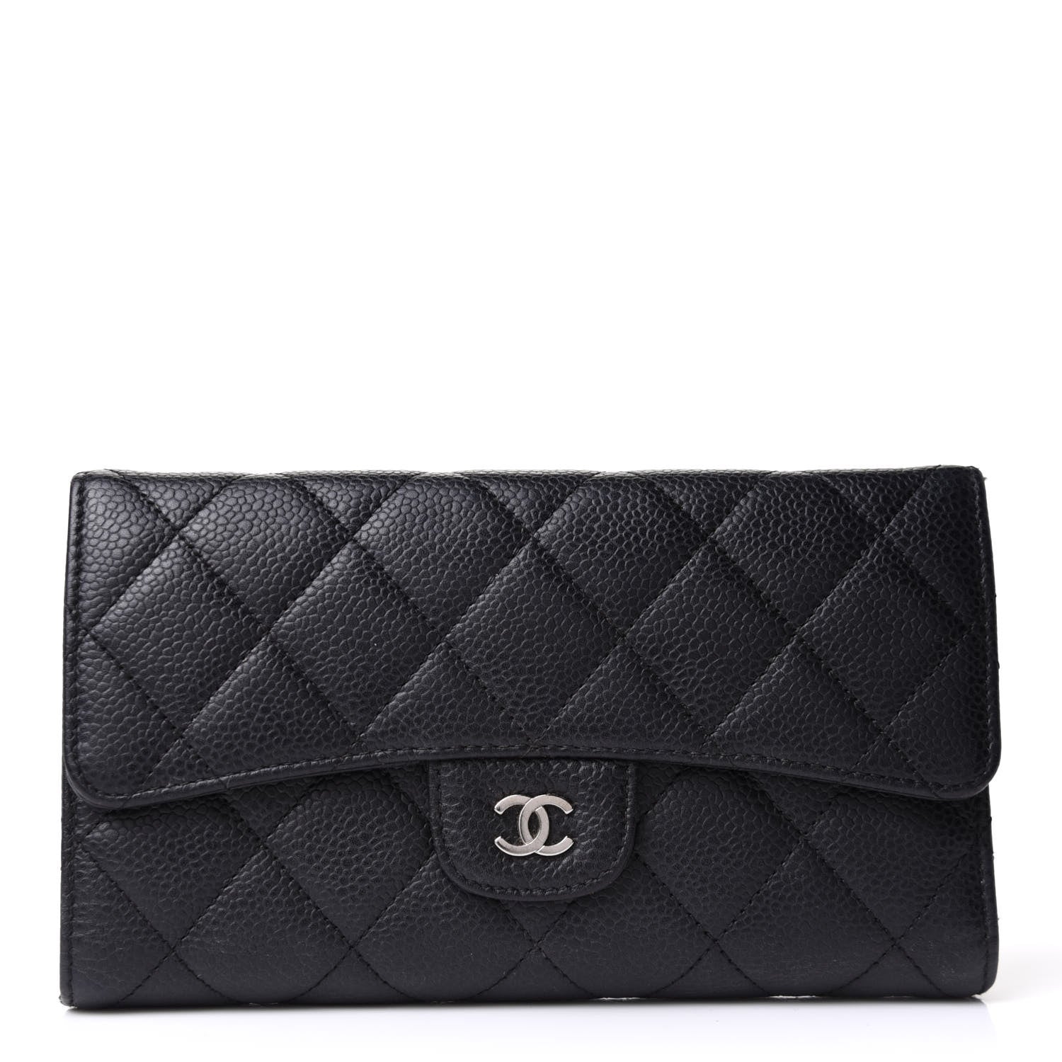 Chanel Caviar Quilted Large Flap Wallet Black 1 of 11