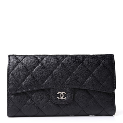 Chanel Caviar Quilted Large Flap Wallet Black 1 of 11