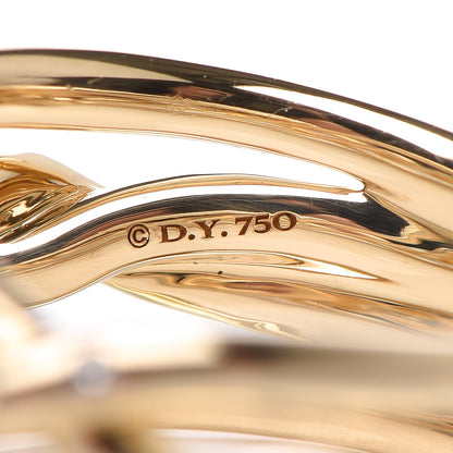 David Yurman 18K Yellow Gold Diamond 11.5mm Continuance Ring 53 6.5 5 of 5
