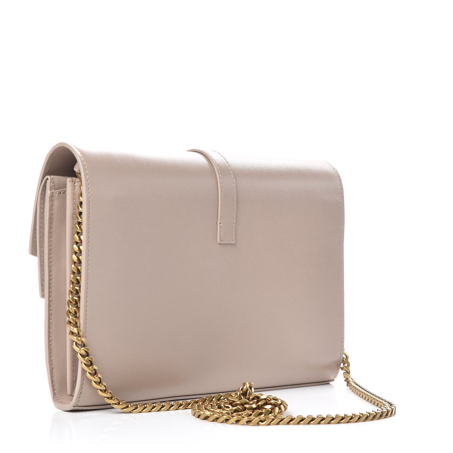 Saint Laurent Smooth Calfskin Monogram Sulpice Chain Wallet Nude 3 of 10