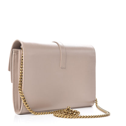 Saint Laurent Smooth Calfskin Monogram Sulpice Chain Wallet Nude 3 of 10