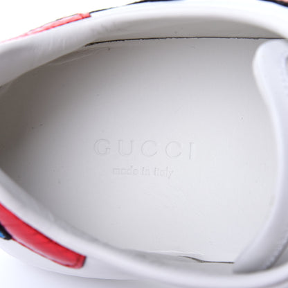 Gucci Calfskin Web Floral Embroidered Ace Sneakers 38 White 9 of 12