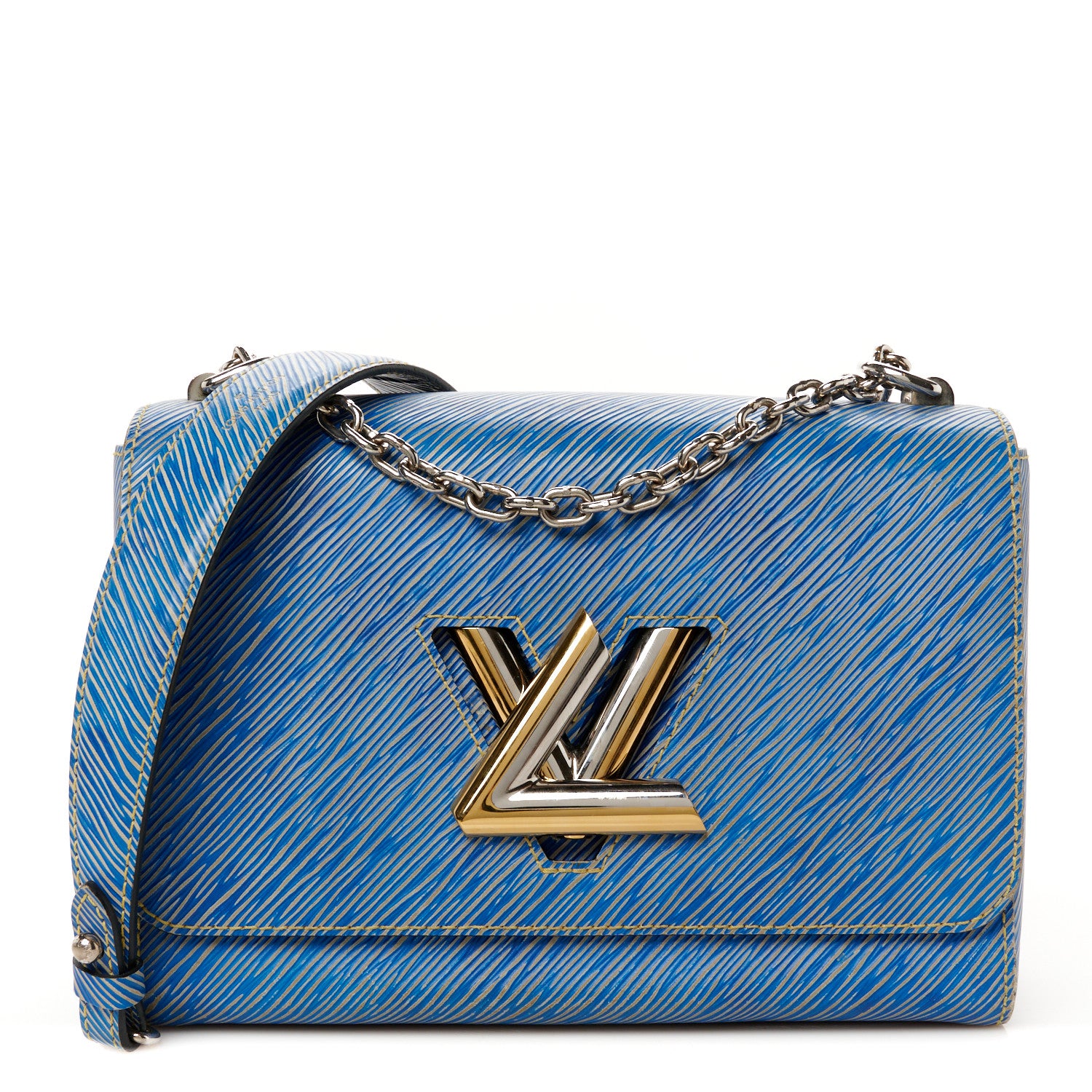 Louis Vuitton Epi Twist Shoulder Bag MM Denim Light 1 of 11